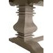 Bella Antique Smoke Gray 120" Extendable Rectangular Monastery Dining Table