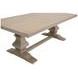 Bella Antique Smoke Gray 120" Extendable Rectangular Monastery Dining Table