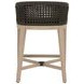 Montecito Anthracite And White Performance Fabric Outdoor Counter Height Stool