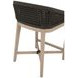 Montecito Anthracite And White Performance Fabric Outdoor Counter Height Stool