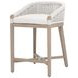 Montecito White Performance Fabric Outdoor Counter Height Stool