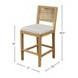 Monterey Loom Natural Upholstered Counter Height Stool Set of 2