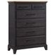 Johnshaven Espresso and Brown 6 Drawer Chest