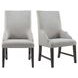 Johnshaven Light Gray Upholstered Dining Host Chair Set of 2