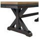 Johnshaven Espresso and Brown 100" Extendable Rectangular Dining Table