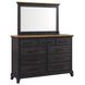 Johnshaven Espresso and Brown 9 Drawer Dresser and Mirror
