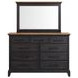 Johnshaven Espresso and Brown 9 Drawer Dresser and Mirror