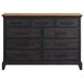 Johnshaven Espresso and Brown 9 Drawer Dresser