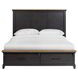 Johnshaven Espresso and Brown King Storage Panel Bed