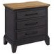 Johnshaven Espresso and Brown 3 Drawer Nightstand with Charger And Sensor Light