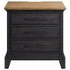Johnshaven Espresso and Brown 3 Drawer Nightstand with Charger And Sensor Light