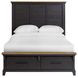 Johnshaven Espresso and Brown Queen Storage Panel Bed