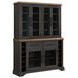 Johnshaven Espresso 6 Glass Door Server and Hutch with LED