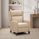 Moore Cashmere Stone Leather Push Thru The Arms Recliner