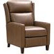 Moore Cashmere Taupe Leather Push Thru The Arms Recliner