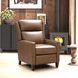Moore Cashmere Taupe Leather Push Thru The Arms Recliner