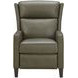 Moore Oasis Olive Leather Power Recliner with Power Headrest and USB Charging