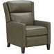 Moore Oasis Olive Leather Power Recliner with Power Headrest and USB Charging