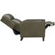 Moore Oasis Olive Leather Power Recliner with Power Headrest and USB Charging