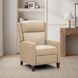 Moore Cashmere Stone Leather Push Thru The Arms Recliner