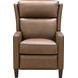 Moore Cashmere Taupe Leather Push Thru The Arms Recliner