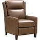 Moore Cashmere Taupe Leather Push Thru The Arms Recliner