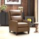 Moore Cashmere Taupe Leather Push Thru The Arms Recliner