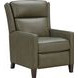 Moore Oasis Olive Leather Power Recliner with Power Headrest and USB Charging
