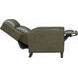 Moore Oasis Olive Leather Power Recliner with Power Headrest and USB Charging