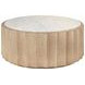 Moore Brown and White 43" Round Coffee Table