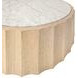 Moore Brown and White 43" Round Coffee Table