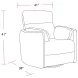 Radius Hickory Brown Leather Swivel Glider Recliner with Pillows