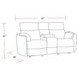 Radius Mega Ivory Glider Power Reclining Console Loveseat