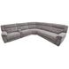 Richland Bristol Grey 6 Piece Modular Power Reclining Sectional With Adjustable Power Headrests