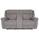 Richland Bristol Grey Power Reclining Console Loveseat With Power Headrest