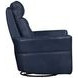 Remmington Vintage Navy Leather Swivel Glider Power Recliner