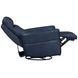 Remmington Vintage Navy Leather Swivel Glider Power Recliner