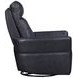 Remmington Vintage Slate Leather Swivel Glider Power Recliner