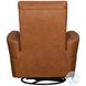 Rhettmere Vintage Caramel Leather Swivel Glider Power Recliner