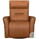 Rhettmere Vintage Caramel Leather Swivel Glider Power Recliner