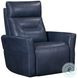 Rhettmere Vintage Navy Leather Swivel Glider Power Recliner