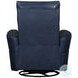 Rhettmere Vintage Navy Leather Swivel Glider Power Recliner