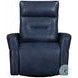 Rhettmere Vintage Navy Leather Swivel Glider Power Recliner