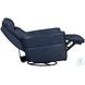 Rhettmere Vintage Navy Leather Swivel Glider Power Recliner