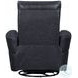 Rhettmere Vintage Slate Leather Swivel Glider Power Recliner