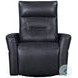 Rhettmere Vintage Slate Leather Swivel Glider Power Recliner