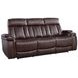 Royce Fantom Brown Power Reclining Sofa with Drop Down Console and Power Headrest
