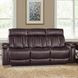 Royce Fantom Brown Power Reclining Sofa with Drop Down Console and Power Headrest
