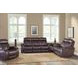 Royce Fantom Brown Power Reclining Sofa with Drop Down Console and Power Headrest