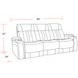 Royce Fantom Ivory Power Reclining Sofa with Drop Down Console and Power Headrest